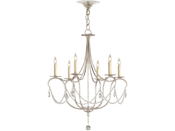 Crystal Lights Small Silver Chandelier - Image 3