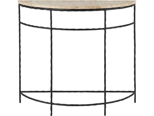 Boyles Travertine Demi-Lune Table - Image 4