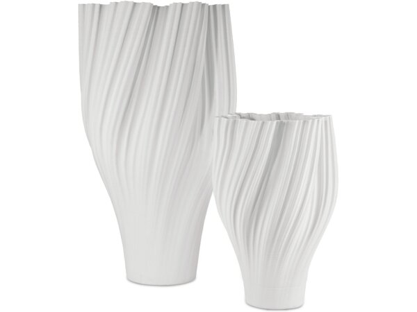 Whorl Grande White Vase - Image 3