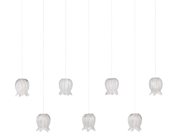 Polpo White 7-Light Linear Multi-Drop Pendant - Image 4