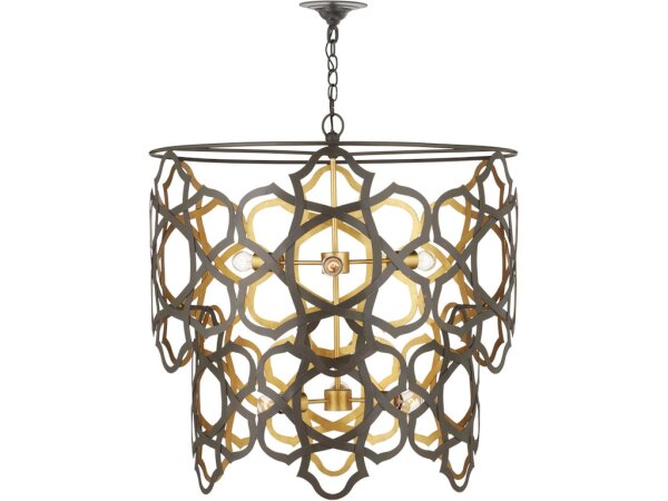 Mauresque Medium Bronze and Gold Chandelier - Image 5