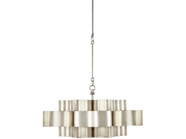 Grand Lotus Large Silver Chandelier - Image 5