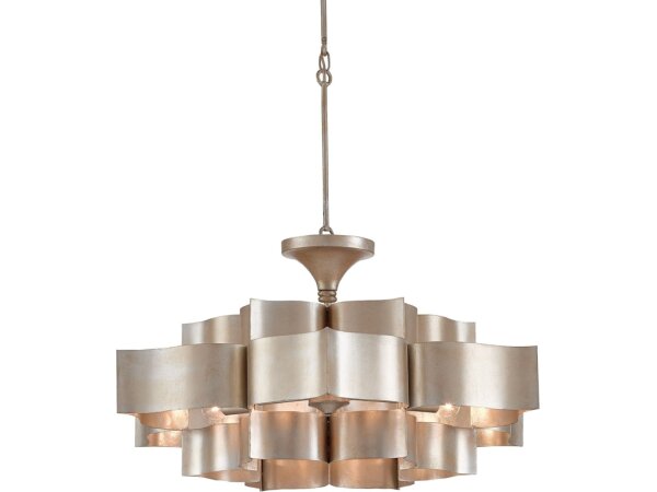 Grand Lotus Large Silver Chandelier - Image 2