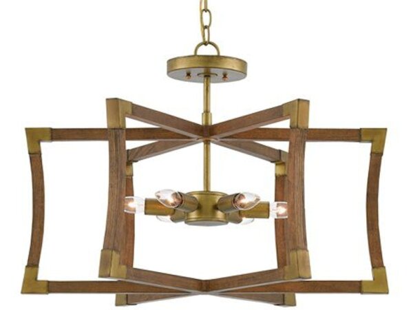 Bastian Small Chestnut Semi-Flush Mount