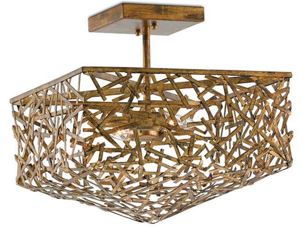 Confetti Gold Semi-Flush Mount