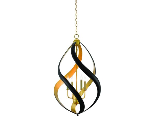 Trephine Black and Gold Chandelier - Image 3
