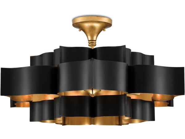 Grand Lotus Large Black Chandelier - Image 3
