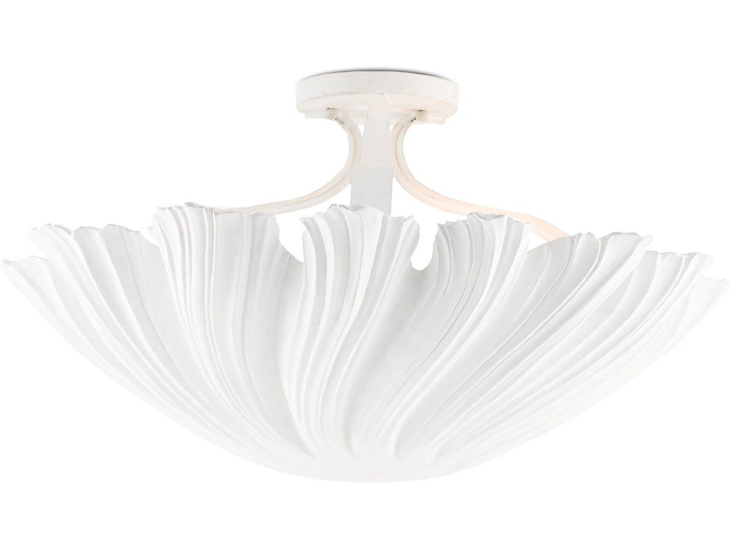 Hadley White Semi-Flush Mount