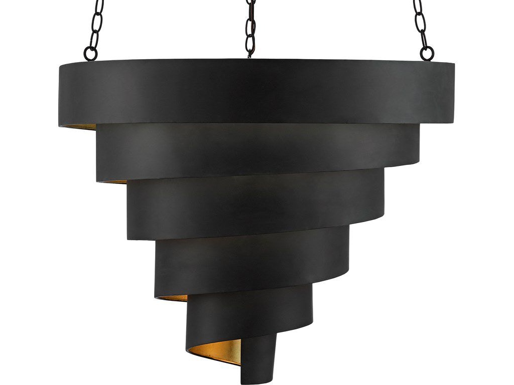 Chiffonade Large Black Pendant