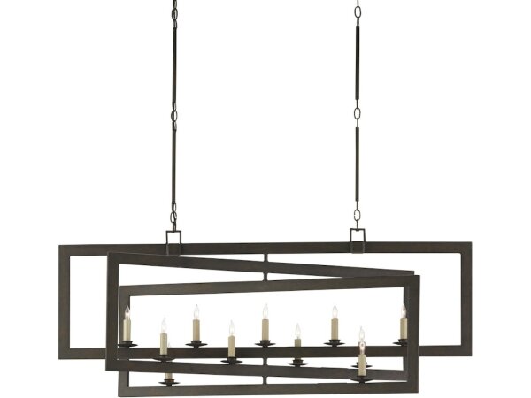 Middleton Rectangular Bronze Chandelier