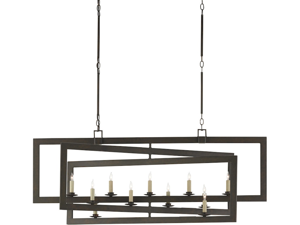 Middleton Rectangular Bronze Chandelier