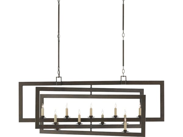 Middleton Rectangular Bronze Chandelier - Image 2
