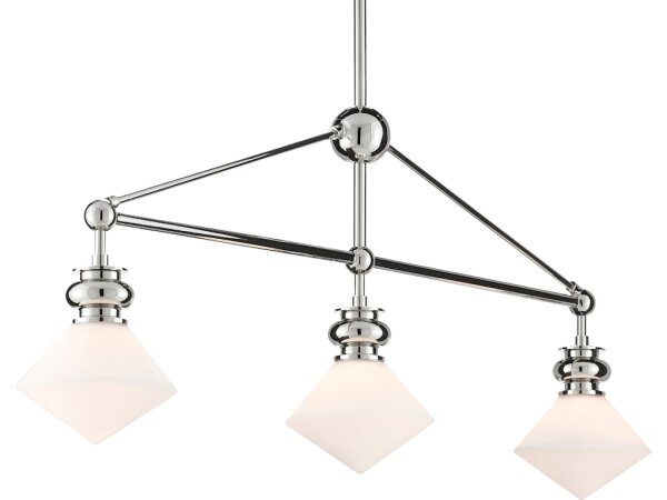 Rycroft Nickel Rectangular Chandelier - Image 2