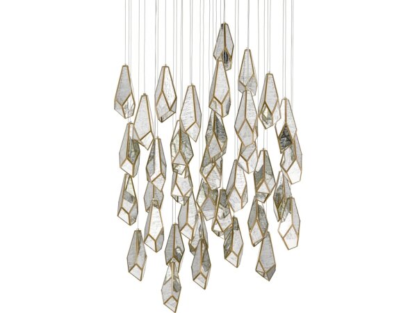 Glace Mirror 36-Light Round Multi-Drop Pendant - Image 2