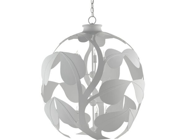 Plumeria White Orb Chandelier - Image 2