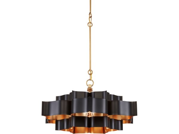 Grand Lotus Small Black Chandelier - Image 2
