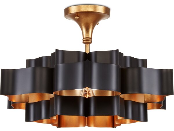 Grand Lotus Small Black Chandelier - Image 3