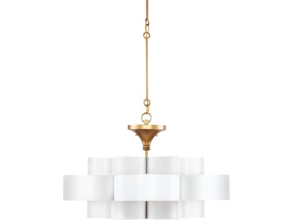 Grand Lotus Small White Chandelier - Image 2