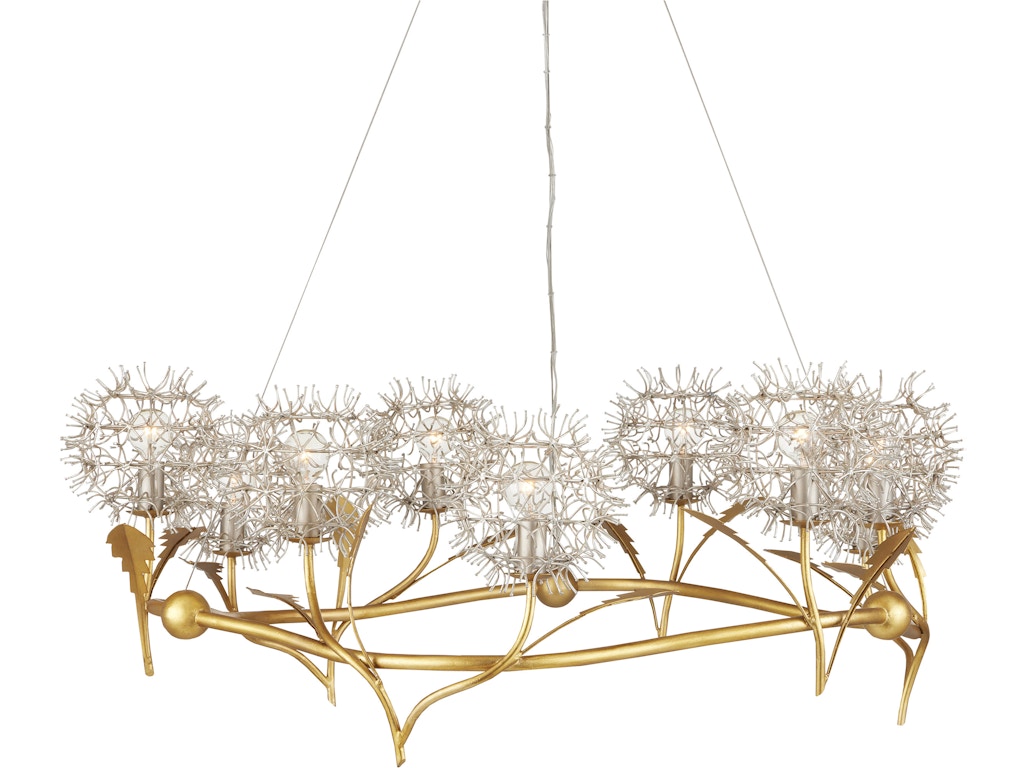 Dandelion Silver and Gold Chandelier