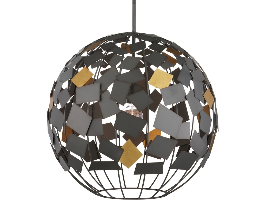 9000-1089 Moon Night Gray and Gold Orb Chandelier - Image 1