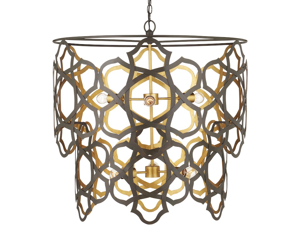 Mauresque Medium Bronze and Gold Chandelier