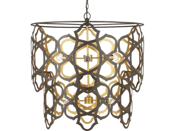 Mauresque Medium Bronze and Gold Chandelier - Image 2