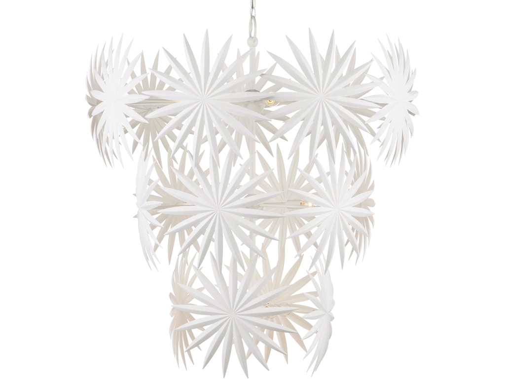 Bismarkia Large White Chandelier