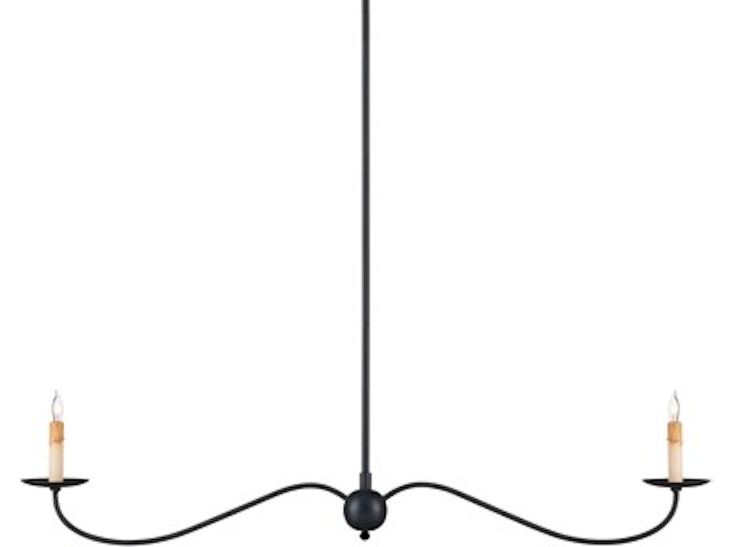 Saxon Black Linear Chandelier