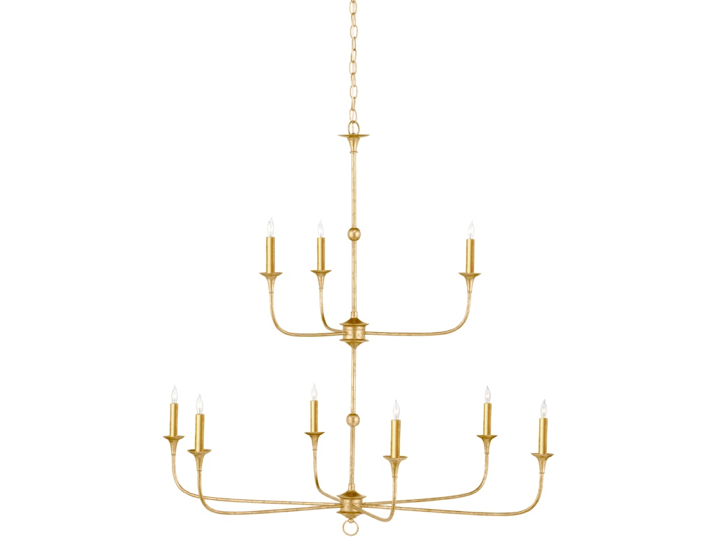 Nottaway Two-Tier Gold Chandelier