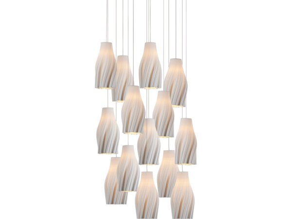 Posh 15-Light Round Multi-Drop Pendant