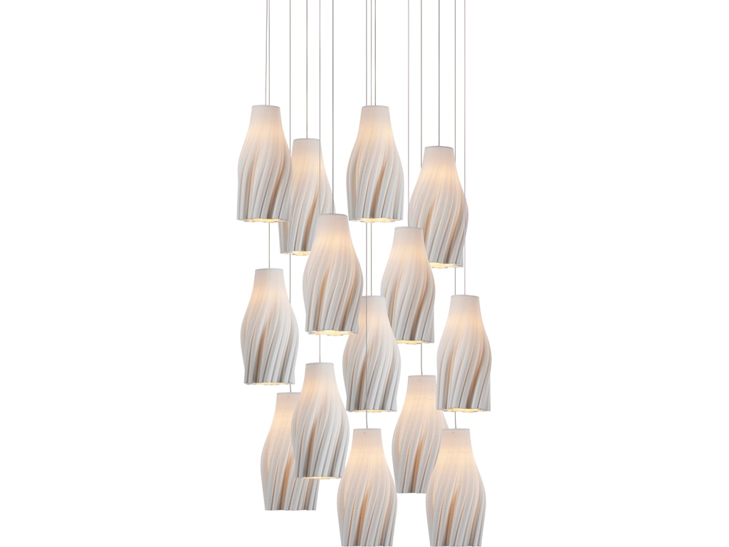 Posh 15-Light Round Multi-Drop Pendant
