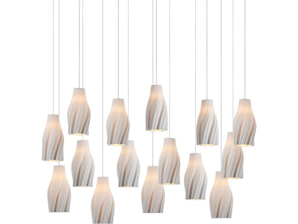 Posh 15-Light Linear Multi-Drop Pendant