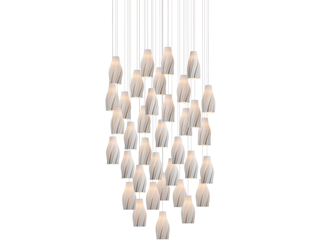 Posh 36-Light Round Multi-Drop Pendant