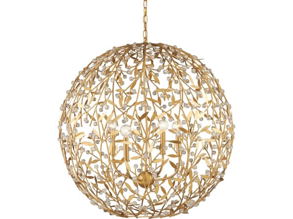 Secret Garden Gold Orb Chandelier