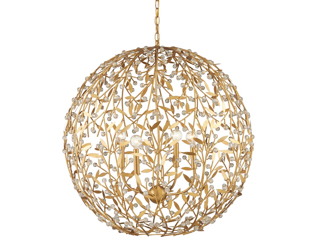 Secret Garden Gold Orb Chandelier