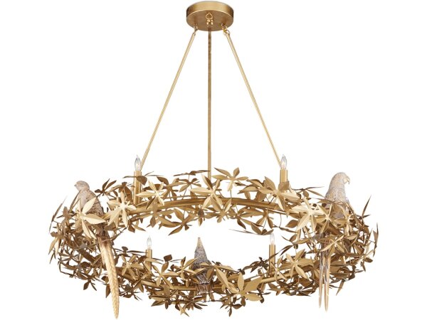 Aviary Gold Ring Chandelier