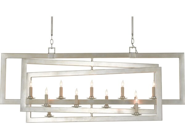 Middleton Rectangular Silver Chandelier