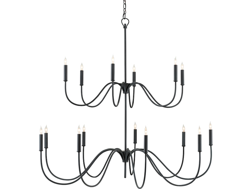 Tirrell Medium Black Chandelier