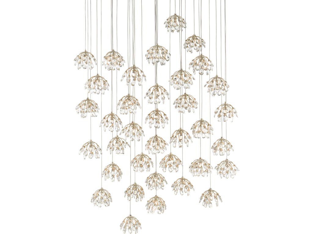 Crystal Bud 36-Light Round Multi-Drop Pendant