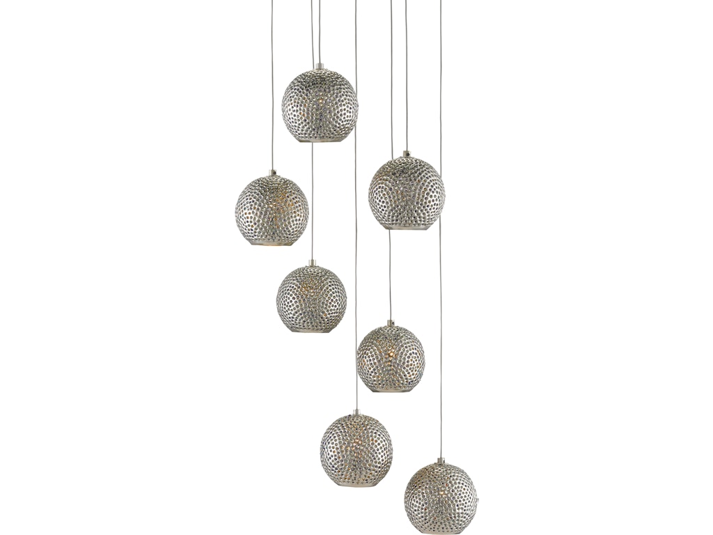 Giro 7-Light Round Multi-Drop Pendant