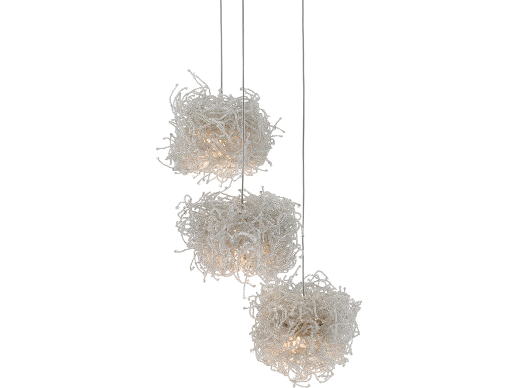 Birds Nest 3-Light Round Multi-Drop Pendant