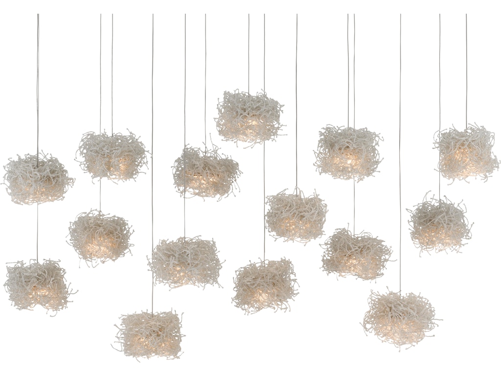 Birds Nest 15-Light Linear Multi-Drop Pendant