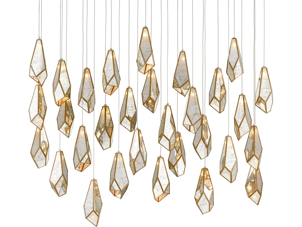 Glace Mirror 30-Light Linear Multi-Drop Pendant