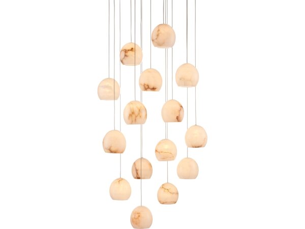 Lazio 15-Light Round Multi-Drop Pendant