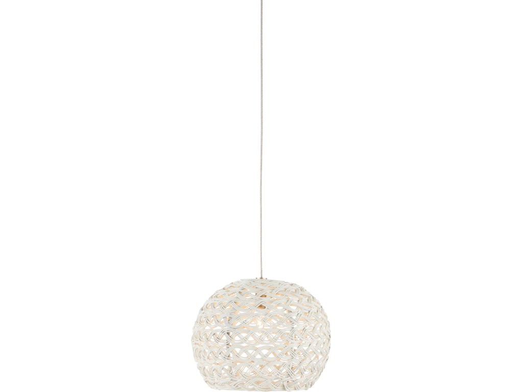 Piero White 1-Light Round Multi-Drop Pendant