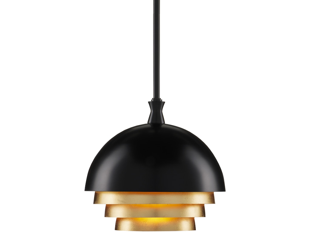 Salviati Medium Black and Gold Pendant