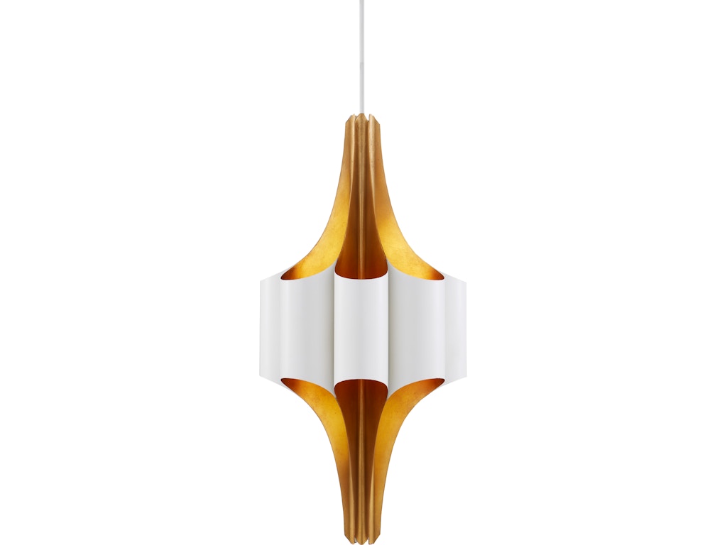 Concordia White and Gold Chandelier