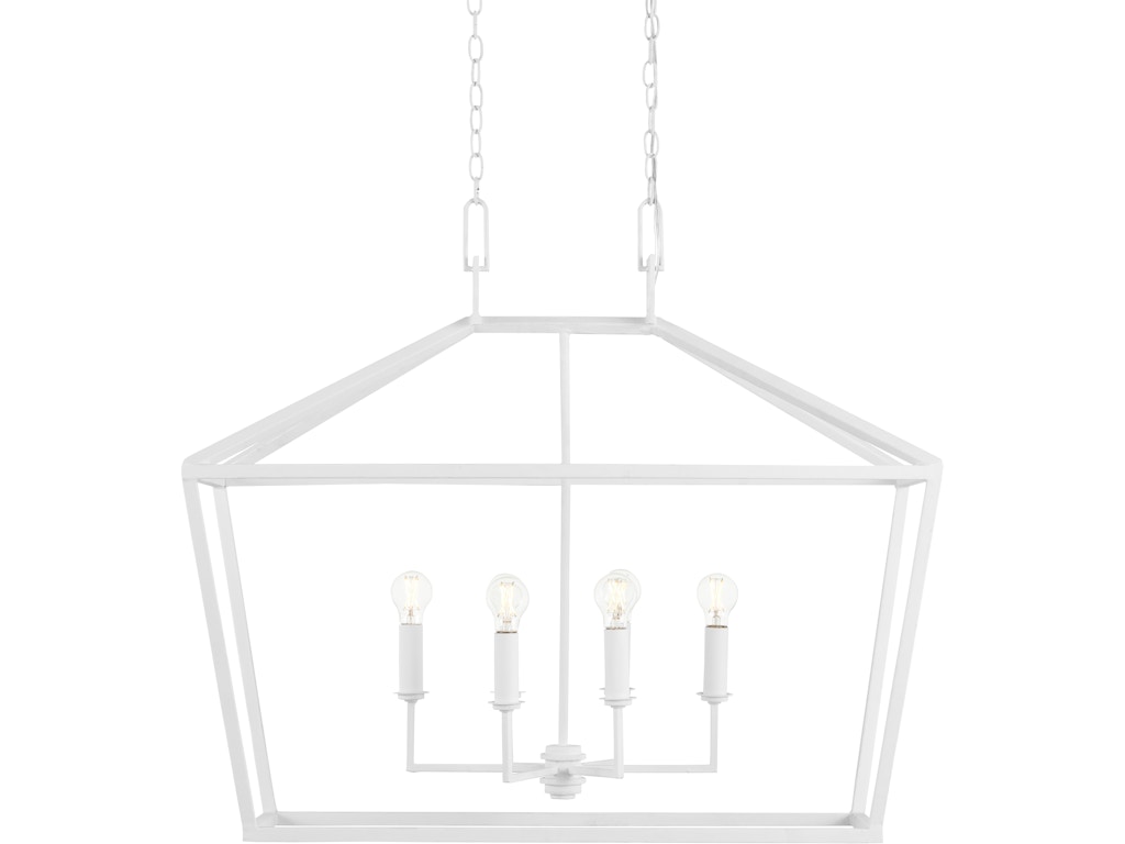 Denison Rectangular White Lantern