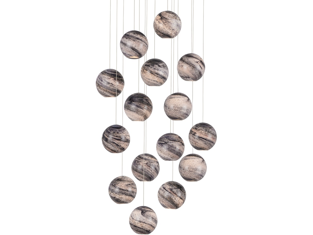 Palatino 15-Light Round Multi-Drop Pendant