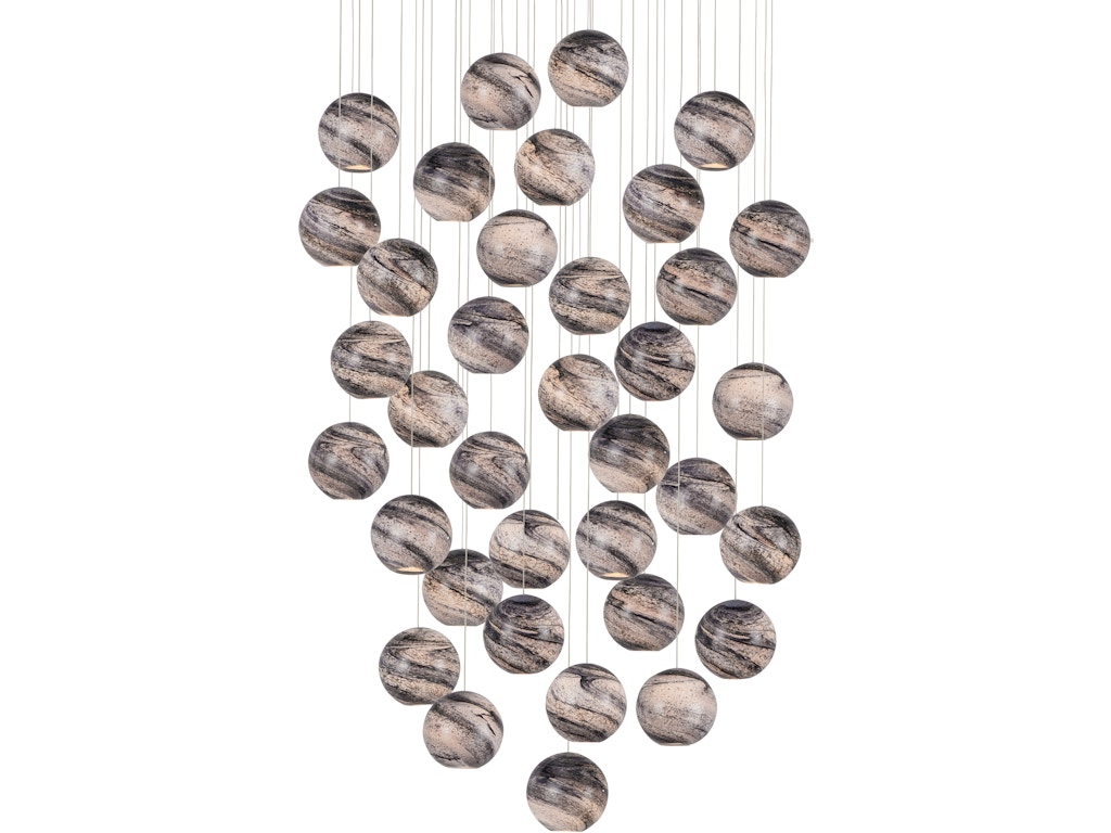 Palatino 36-Light Round Multi-Drop Pendant